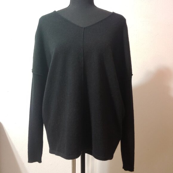 Soft Surroundings Double V Neck Cashmere Sweater - Picture 1 of 8